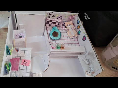 Видео: бумажная комната для котика💓