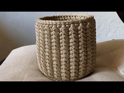 Видео: УНИКАЛЬНЫЙ УЗОР ДЛЯ КОРЗИНЫ. плотный узор крючком | SHODDI crochet basket