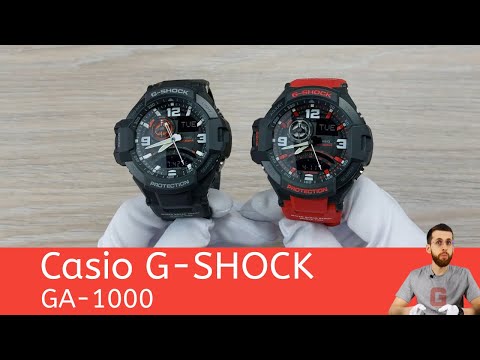 Видео: Компас и ультрафиолет / Casio GA-1000-1A и Casio GA-1000-4B