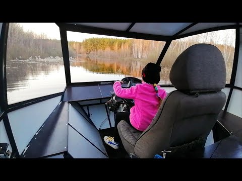 Видео: Первая охота на моём самодельном вездеходе.