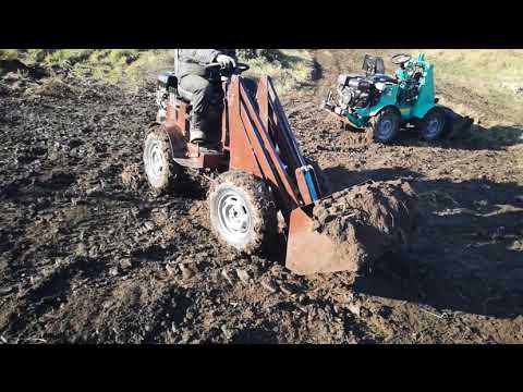 Видео: Самодельный минипогрузчик в работе