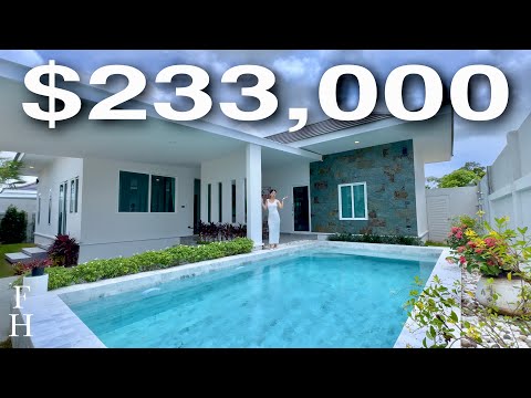 Видео: 7 400 000 тайских бат (233 000 долларов США) Доступная вилла на продажу в Хуахине, Таиланд