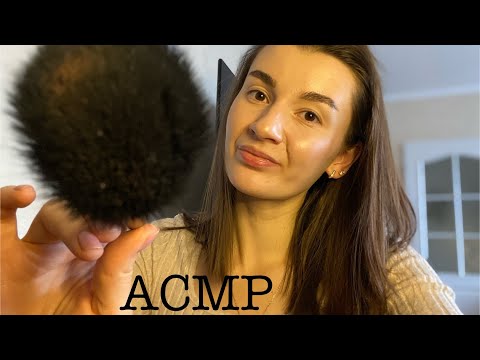 Видео: АСМР/полуразборчевый шепот/звуки рта/очень близкий шепот/макияж/конфетка