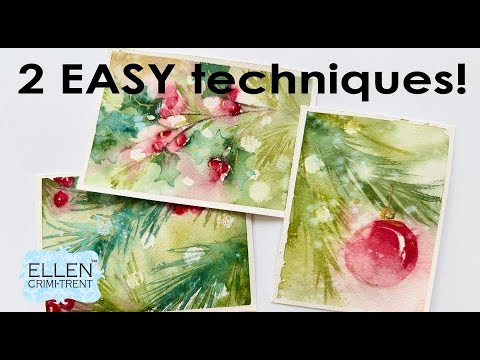 Видео: Акварельное боке и ещё одна техника для создания потрясающих праздничных открыток