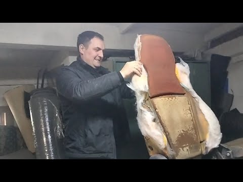 Видео: Перетяжка сидений даф #daf