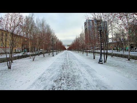 Видео: Новосибирск 4К - Прогулка по центральной аллее Красного Проспекта