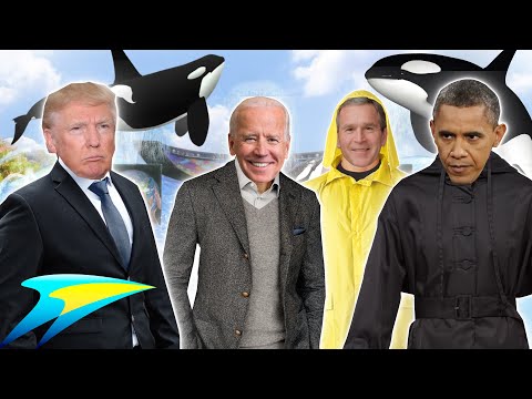 Видео: Президенты отправляются в Sea World...