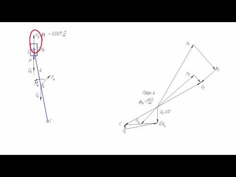 Видео: Занятие 7 - Силовой анализ кривошипно-кулисного механизма