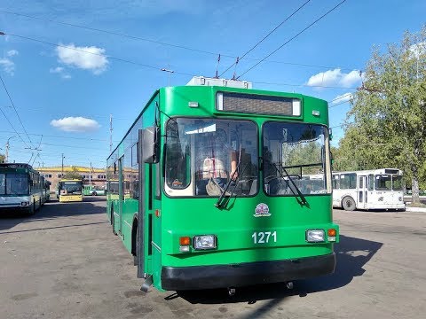 Видео: Житомирский троллейбус: ЗиУ-682В №1271 - Самоходный "квадрат"