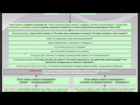 Видео: Какие вопросы важно задать клиенту чтобы продать тур