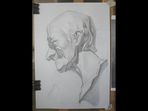 Видео: Рисуем профиль Вольтера.
