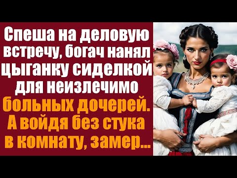 Видео: Спеша на деловую встречу, богач нанял цыганку сиделкой для неизлечимо больных дочерей  А войдя б