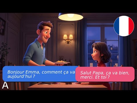 Видео: 5 простых диалогов на французском языке (A1–A2) | Французский для начинающих | Дома