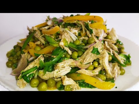 Видео: աղցան հավի կրծքամսով և գունավոր պղպեղով, նոր բաղադրատոմս|салат из болгарского перца| pepper salad 🥗