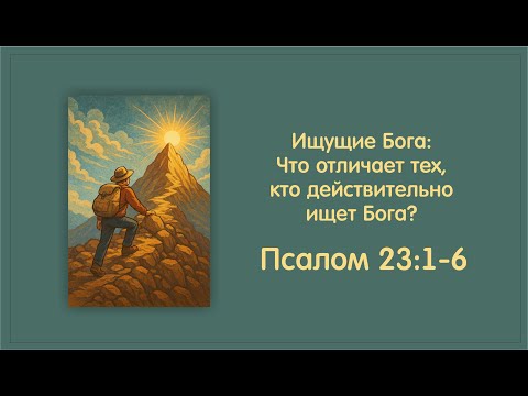 Видео: 4. Псалом 23:1-6. Ищущие Бога:что отличает тех, кто действительно ищет Бога? К. Гульванюк. 19.10.25.