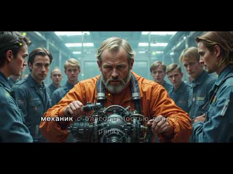 Видео: "Мастерская будущего: робот, мастера и маленький ученик за починкой мотоцикла"
