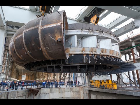 Видео: На Дністровській ГАЕС розпочато монтаж статора турбіни гідроагрегату №4
