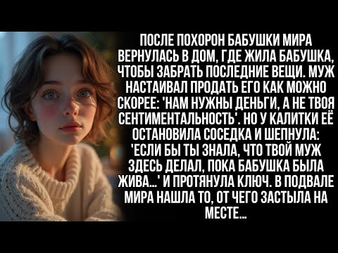 Видео: После похорон бабушки Мира вернулась в её дом за последними вещами. Но когда она открыла подвал…