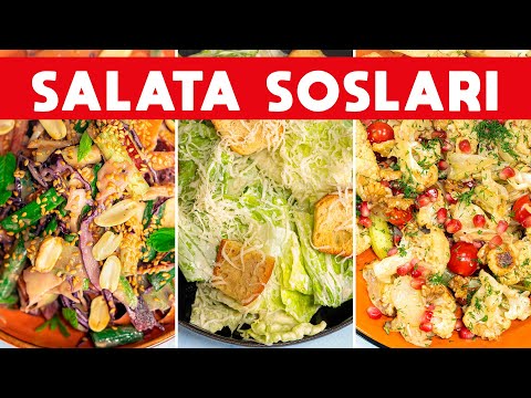 Видео: Устали всегда есть один и тот же салат? 5 различных рецептов заправки для салатов!