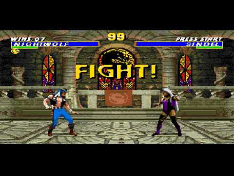 Видео: Полное прохождение Ultimate Mortal Kombat 3 - Nightwolf (SEGA)