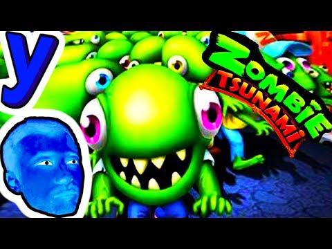 Видео: Толпа Зеленых Человечков и ПРоХоДиМеЦ Заселяют ГОРОД! #374 игра Зомби Цунами
