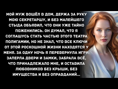 Видео: Мой муж вошёл в дом, держа за руку мою секретаршу, и без малейшего стыда объявил, что они уже...