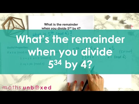 Видео: ■ Какой остаток получится при делении 5^34 на 4? | Модульная арифметика, вопрос 1