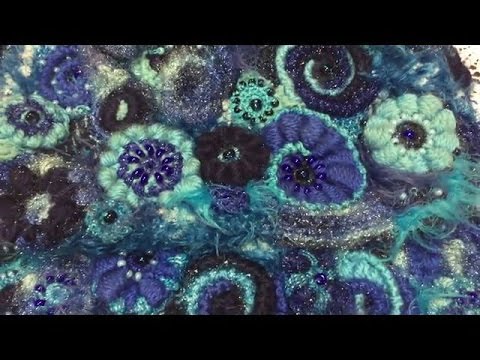 Видео: ФРИФОРМ :ТРЕХЦВЕТНАЯ  РАКУШКА -- мастерская Ирины Кузнецовой/FREEFORM --KNITTING/Crochet Freeform