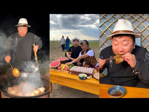 Видео: Бату и его братья и сестры готовят вкусную еду на монгольских пастбищах #монголия #еда