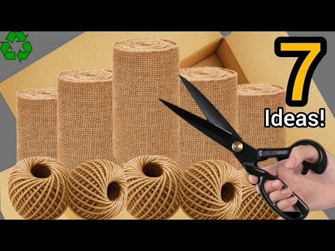 Видео: 7 потрясающих идей для изготовления ваз из джутовой веревки и пеньковой ткани / Специальные идеи ...