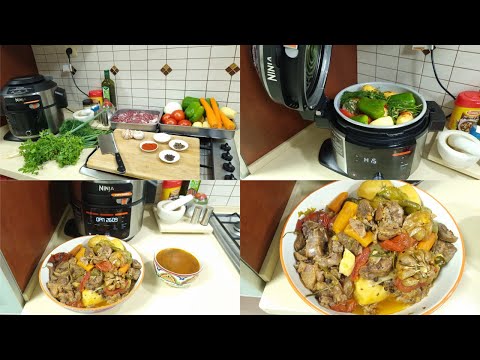 Видео: Мясо с овощами, в мультиварке-скороварке Ninja!Как в Афганском казане!Ninja SMART LID OL553/Ol550!
