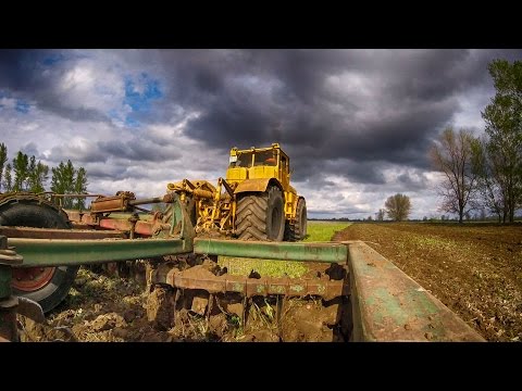 Видео: Первая обработка залежной земли под ранний пар. "Кировец" К700А + БДТ 7