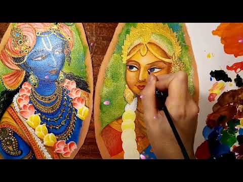 Видео: История: Как Кришна смущается Шримати Радхарани. Рисунок на мешочке для чёток. Истории о Кришне.