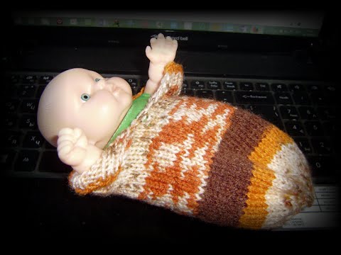 Видео: Кокон-конверт для младенца спицами.#lusiten #lusi_ten