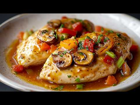 Видео: Самое нежное куриное мясо в кремовом овощном соусе — это удовольствие в каждой ложке!