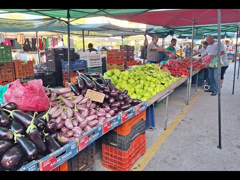 Видео: Рынок на Тасосе в Греции, цены, город Принос/Farmer market on Thassos in Greece, prices, Prinos