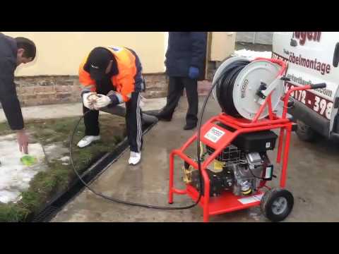 Видео: Гидродинамическая прочистная машина RIDGID KJ 3100 риджид в работе