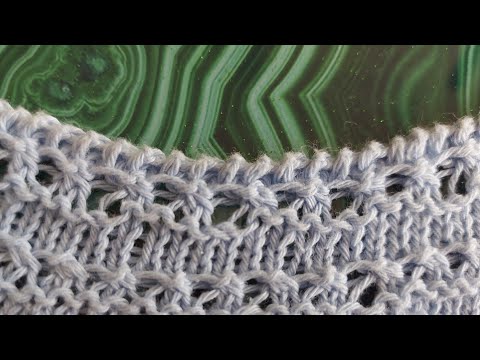 Видео: Супер наборный ряд спицами\\Ажурная дорожка\\ Мастер Класс