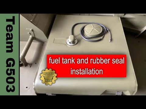 Видео: Установка топливного бака G503 (часть 2) Установка защитных щитков от камней и резиновых уплотнит...