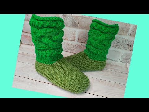 Видео: Удобные и теплые носочки на двух спицах без шва по подошве ❤️