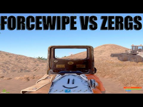 Видео: THE EASY FORCEWIPE VS ZERGS - RUST | РАСТ