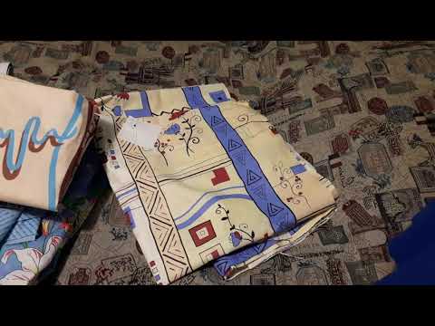 Видео: Магнатекс | попался рулон ткани | бязь 1,5  длина лоскута от 120 см | обзор ткани в развернутом виде