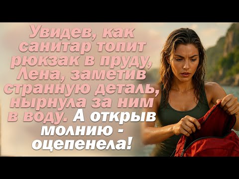Видео: Увидела, как сосед топит рюкзак в пруду. Нырнула и вытащила. Открыла молнию - внутри было то, от...
