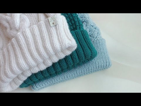 Видео: Резинка для шапок с красивым краем и ровными петлями.