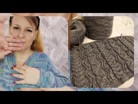 Видео: Готов пуловер Тропикал, показываю на себе! Новый проект платье из носочки!