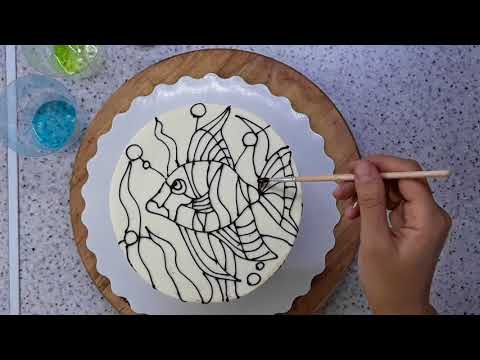 Видео: Торт витраж. Техника оформления