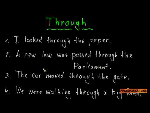 Видео: Употребление предлога THROUGH