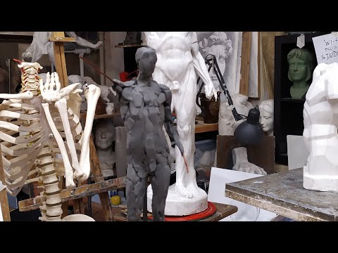 Видео: Эфир Скульптура Лепка Фигуры Человека Контрапост Самоизоляци