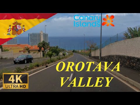 Видео: ВОЖДЕНИЕ В ДОЛИНЕ ОРОТАВА, Тенерифе, КАНАРСКИЕ ОСТРОВА, ИСПАНИЯ I 4K 60fps