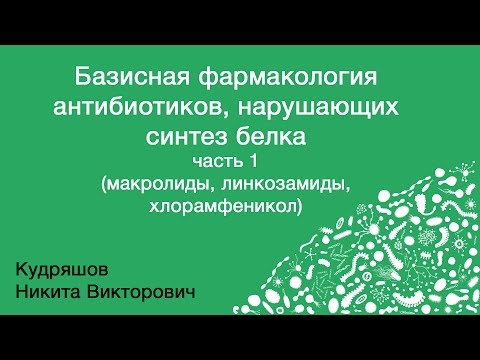 Видео: Базисная фармакология антибиотиков, нарушающих синтез  белка. Часть 1